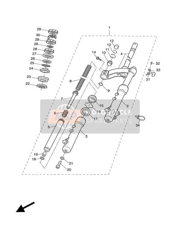 21LF34620000, Joint,  Direction, Yamaha, 6